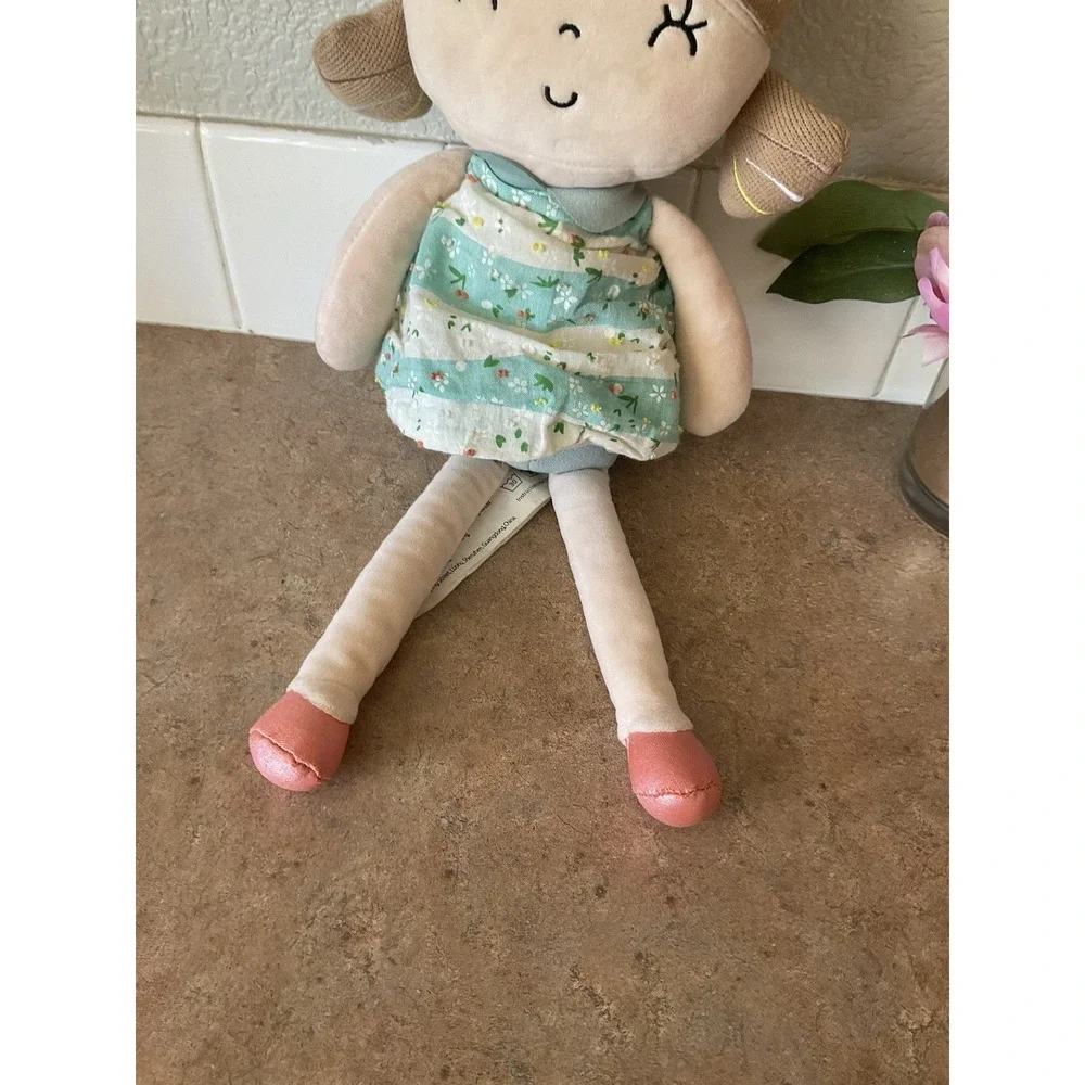 Gloveleya Plush Soft Doll in Blue Floral‎ Dress 16